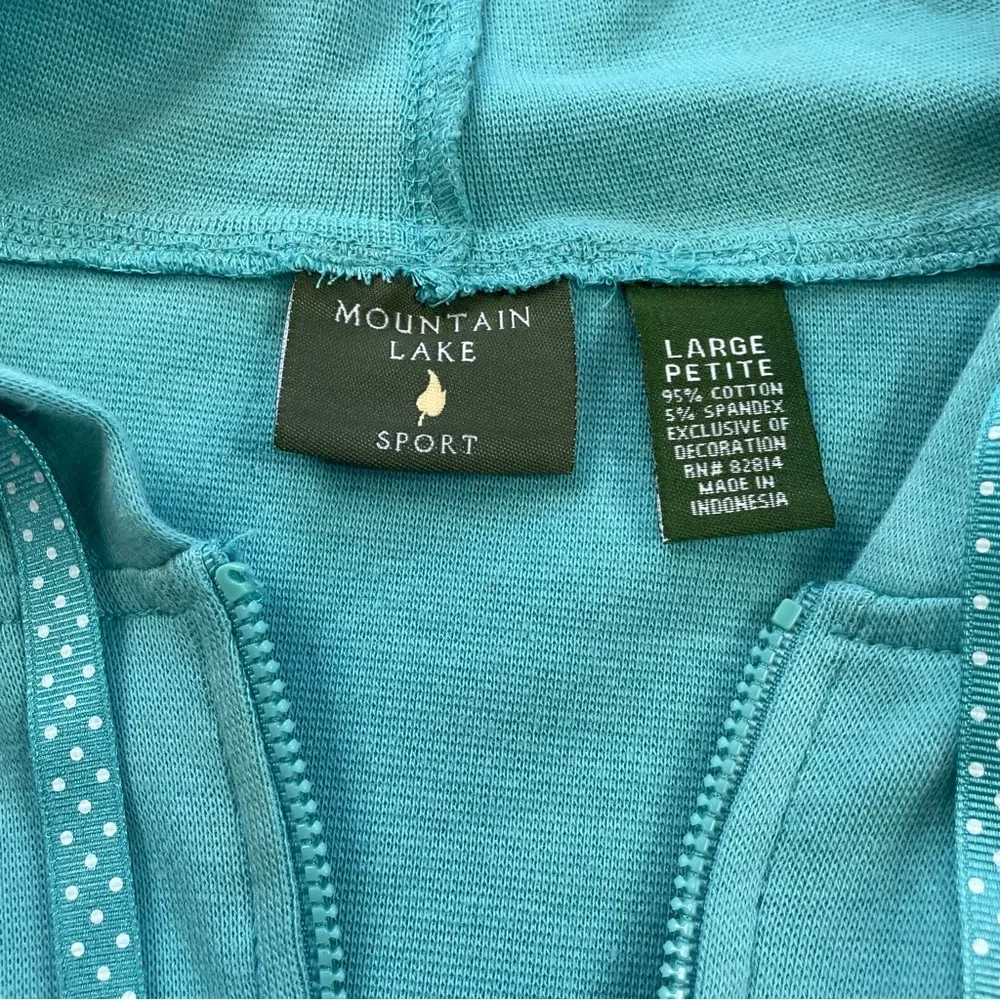 Mountain Lake Teal Women's Top and‎ Bottom Set ~ Size Large Petite~  Casual Set